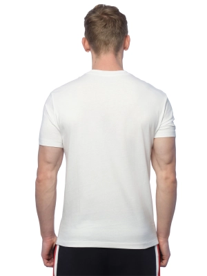 Мужская футболка молочного цвета приталенного кроя Armani Exchange