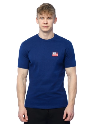 Мужская футболка синего цвета приталенного кроя Armani Exchange