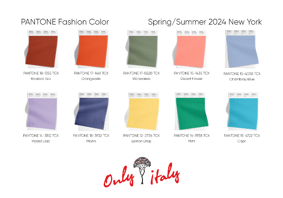 Цветовая палитра Pantone на сезон весна-лето 2024